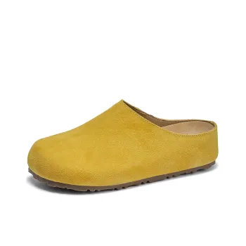 La Chapelle Plastic Sole Antibacterial, Slip Resistant, Abrasion Resistant Closed Toe Slippers Women's Yellow