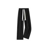 Black Spring Fall Regular Pants