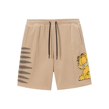 FUN X Garfield Casual Shorts Unisex Khaki