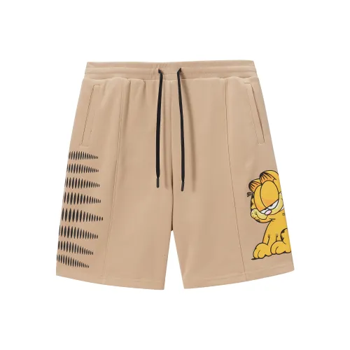 FUN X Garfield Casual Shorts Unisex Khaki