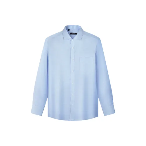 NAUTICA TAILORED 핀스트라이프 블루 스트라이프 패턴 남성 셔츠