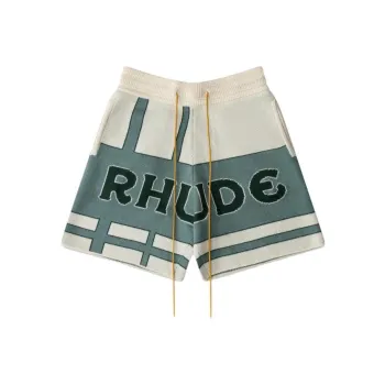RHUDE Casual Shorts Men White Green