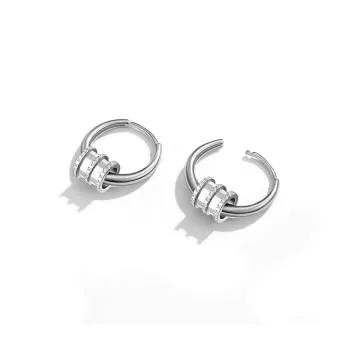 Happy Tide S999 Fine Silver Earrings Women's