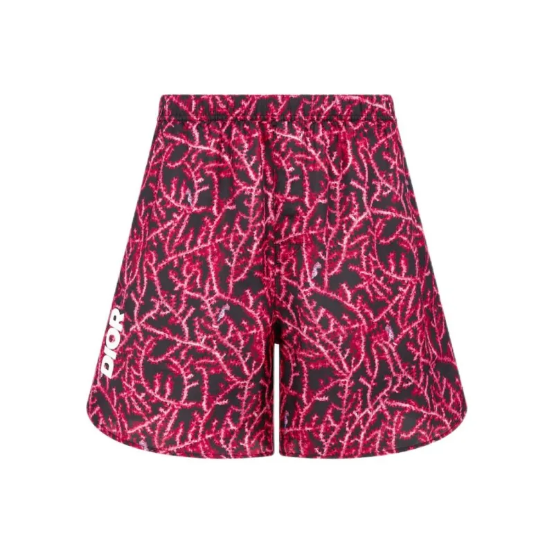 DIOR Italic Shorts Casual Shorts Men's Red-0