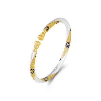 YUOFFICIAL 999 Fine Silver Bangles Unisex