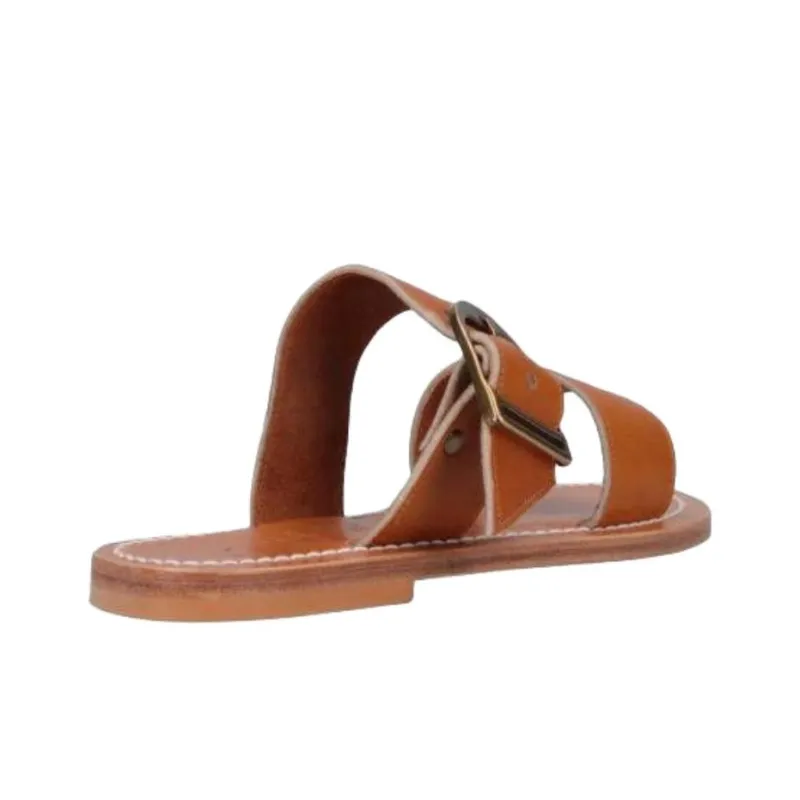 K Jacques St Tropez Slide Slippers Women's Brown-3