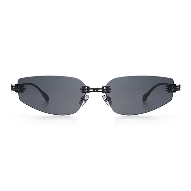 THE OWNER Β Titanium Rectangular Sunglasses Unisex-1