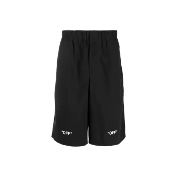 OFF WHITE Logo print Cotton Shorts