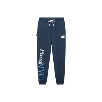 PUMA NYC Running Laps Casual Pants Men's Marine Blue