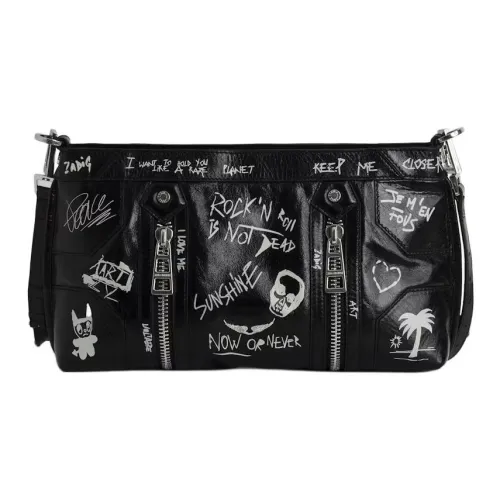 Zadig & Voltaire Cow Leather Crossbody Bag, Shoulder Bag Women's Black