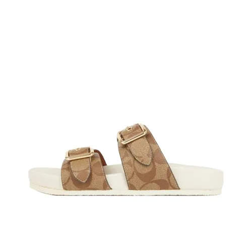 COACH Allanah Slide Slippers Women's Khaki
