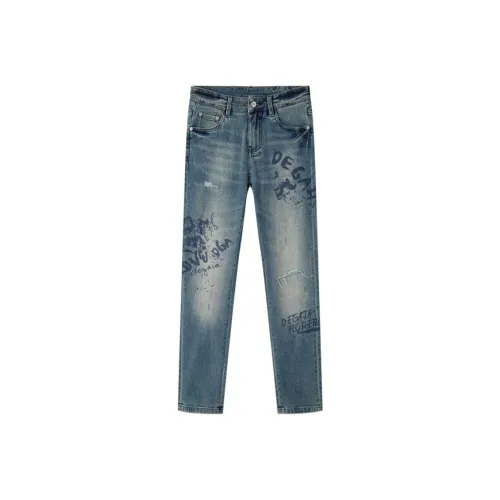DEGAIA FW24 Jeans Men's Dark Denim Blue