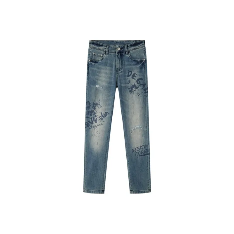 DEGAIA FW24 Jeans Men's Dark Denim Blue-0