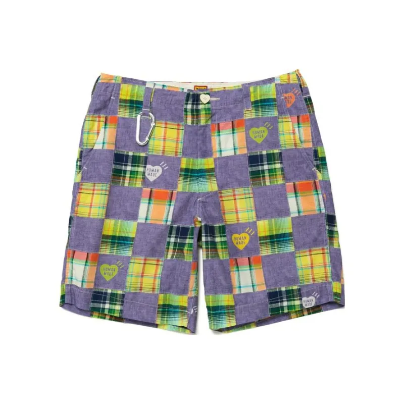 HUMAN MADE SS23 PATCHWORK PRINTED Series Casual Shorts Unisex Blue-0