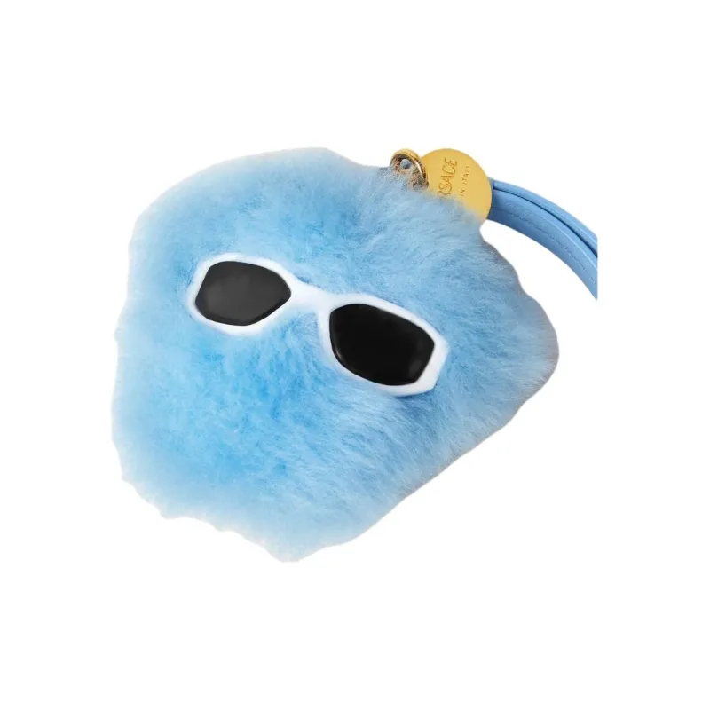 VERSACE Medusa Sheepskin Bag Charm Bag Merch Women's Blue-2