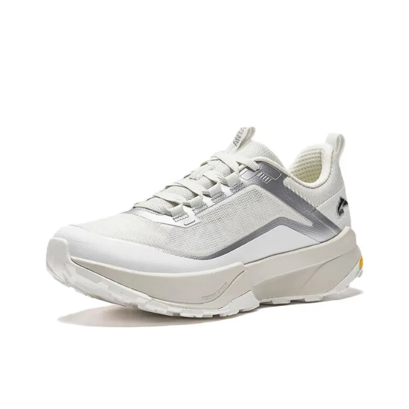 Anta Anti Slip Wear Resistant Low Top Casual Shoes Men's White Silver-1
