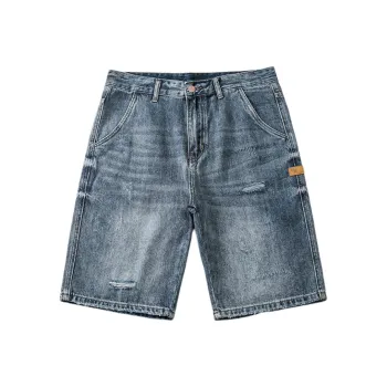 WOOD SOON Denim Shorts Men's Denim Blue