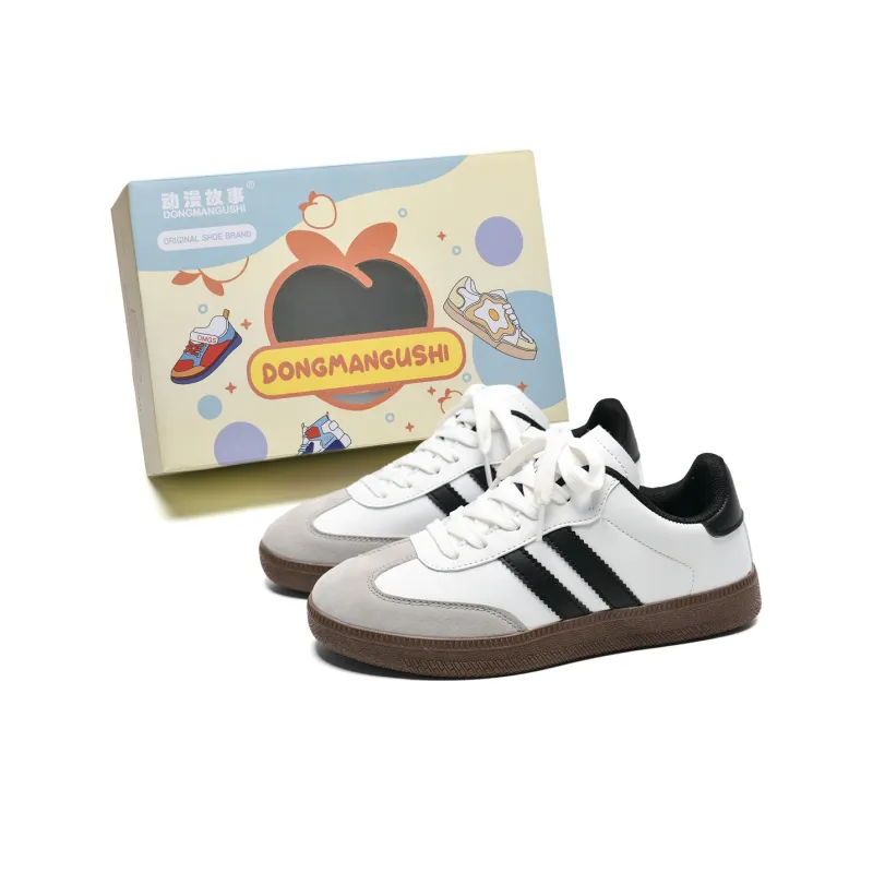 Anime Story Slip Resistant, Abrasion Resistant, Lightweight, Breathable Low Top Skateboard Shoes Unisex White-4