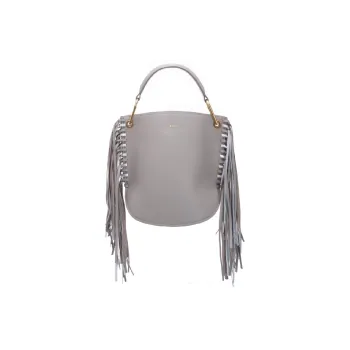 ZESH Cow Leather Fringe Commute Bucket Bag Handbag Medium Size Women's Multicolor