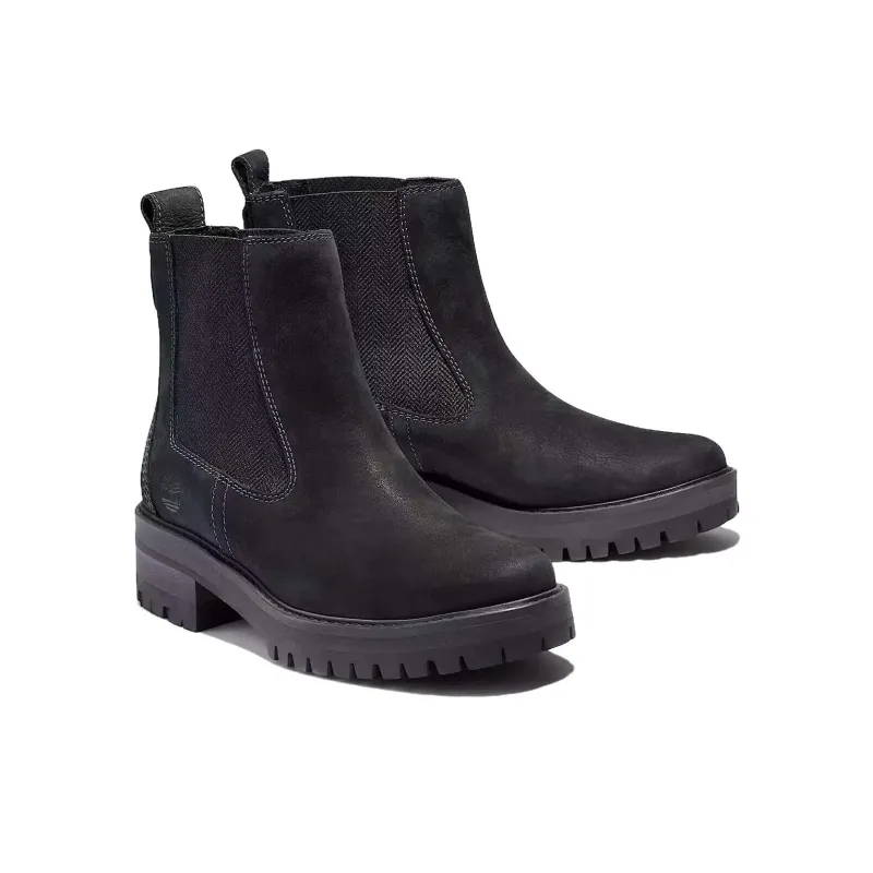 Timberland Courmayeur Valley Short Chelsea Boots Women's Black-3