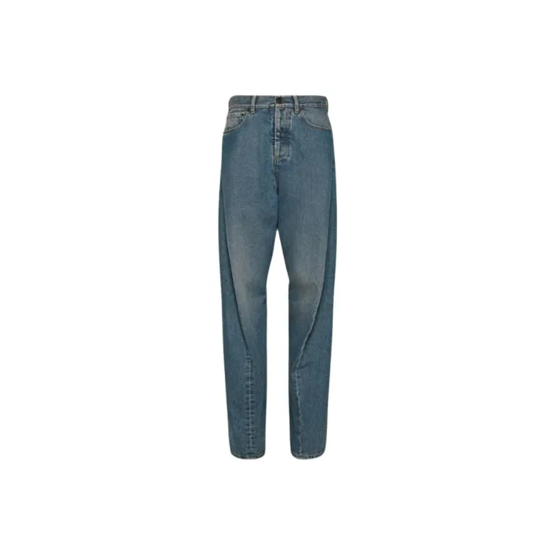 Maison Margiela Mid Rise Seam Detailed Tapered Jeans-0