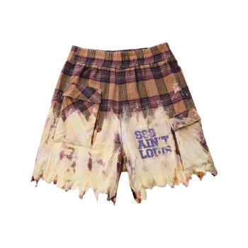 SSSAINT LOUIS Casual Shorts Unisex Purple