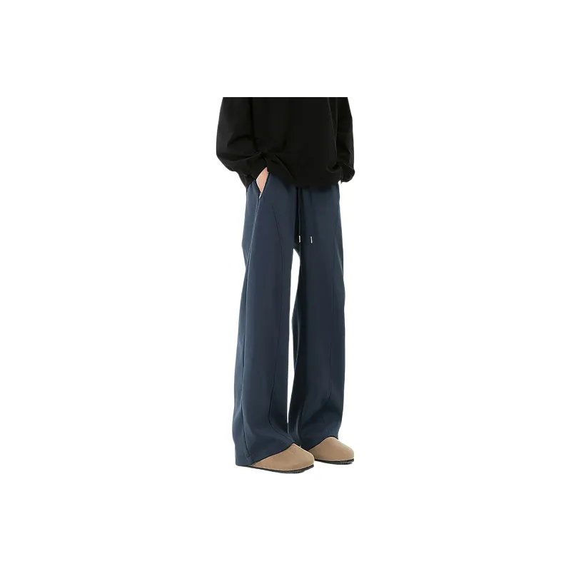 WKOOG Casual Pants Unisex Navy Blue-0