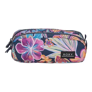 ROXY Recycled Polyester Pen Pouch Storage Bag Women's Blue & Multicolor