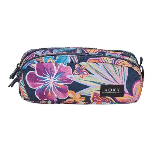 ROXY Recycled Polyester Pen Pouch Storage Bag Women's Blue & Multicolor