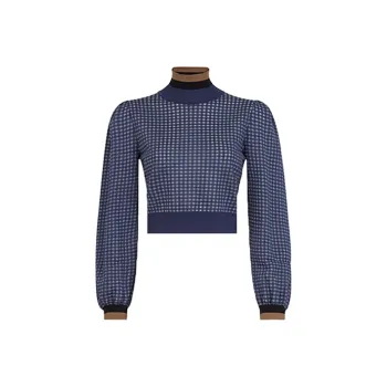 FENDI Slim Fit Sweater Women's Dark Blue
