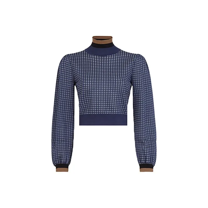 FENDI Slim Fit Sweater Women's Dark Blue-0