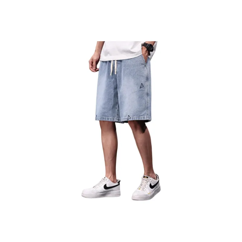 Tonlion Denim Shorts Men's Light Blue-0