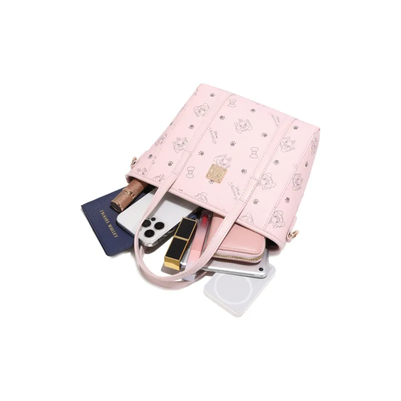 Disney Cat Velvet PU Shoulder Bag, Crossbody Bag, Handbag Women's Pink-2