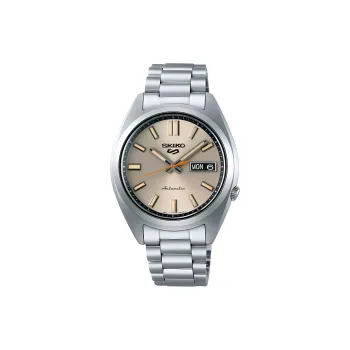 SEIKO Automatic Mechanical Movement Stainless Steel Strap Watch 37.4mm Unisex Coffee Watch Dial