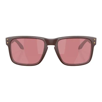 Oakley Plastic Irregular Shape Sunglasses Unisex Brown