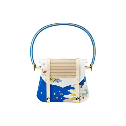 DUANMULIANGJIN Teak Princess Handbag Women's Lapis Lazuli Blue