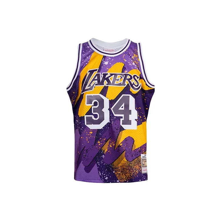 Mitchell Ness 'NBA La Lakers 96 Shaquille O'Neal' Hyper Hoops Swingman Jersey Vest Top-0