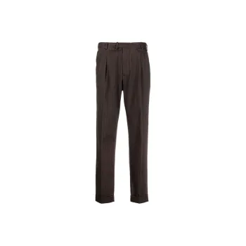 Dell'oglio Herringbone Cotton blend Tapered Trousers