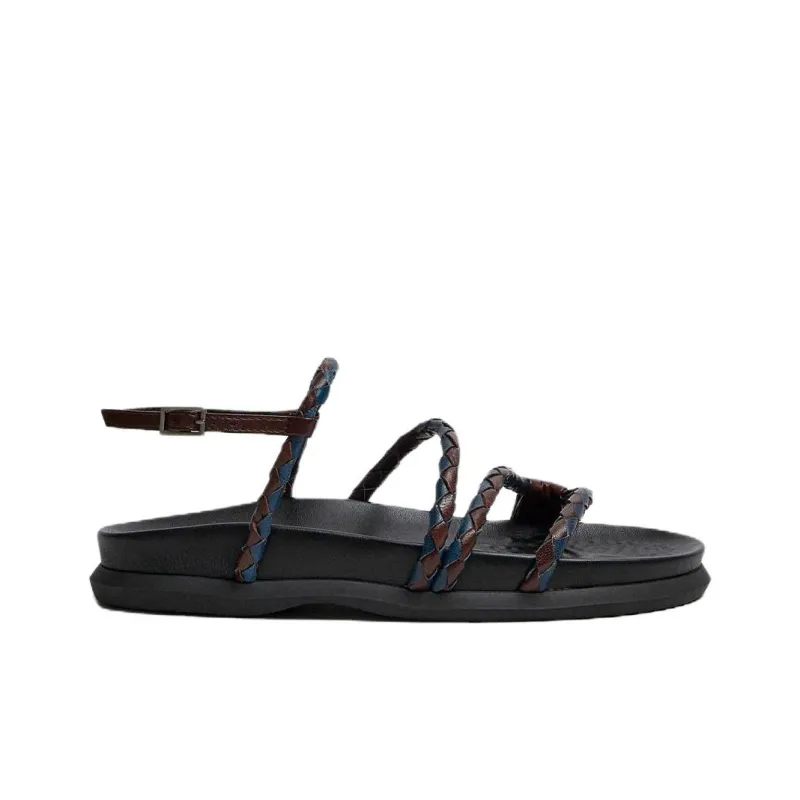 MIISTA Osana One Strap Sandals 3cm Women's Brown-1