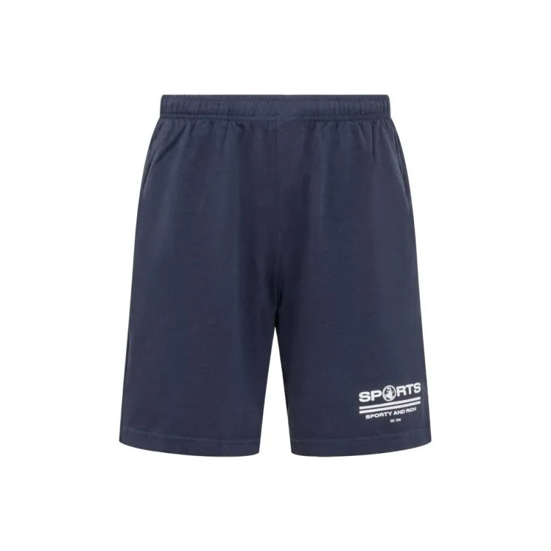 SPORTY & RICH Logo Printed Elasticated Waistband Shorts-0