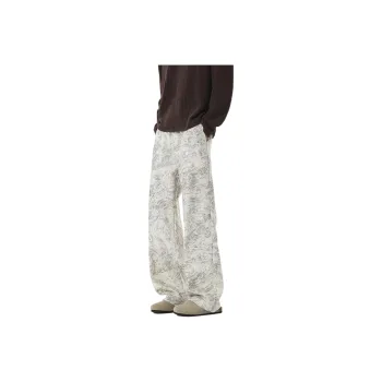 NEVER RULE Casual Pants Unisex Ginger Yellow
