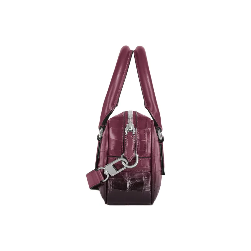 MONTBLANC Full Grain Cow Leather Shoulder Bag, Crossbody Bag, Handbag Mini Women's Ink Black Currant Color-2