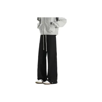 BENGEN Casual Pants Unisex White Heather Gray