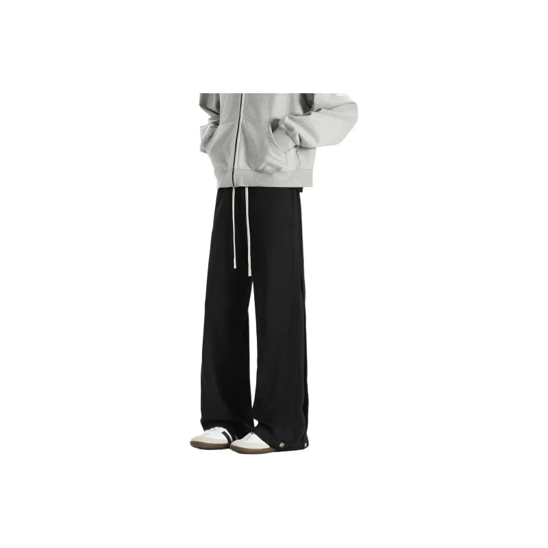 BENGEN Casual Pants Unisex White Heather Gray-6