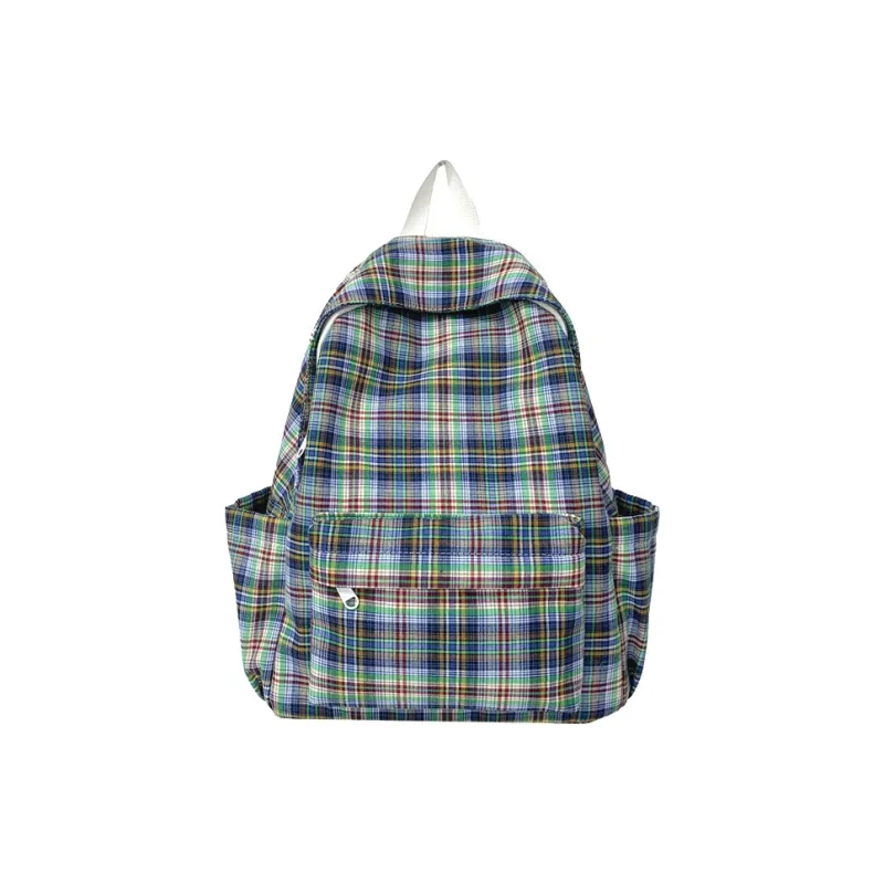 Kaka Tree Oxford Backpack Unisex Plaid/Plaid Puppy-4
