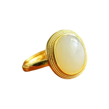 Jade Ink Love Hetian Jade Rings White Jade Women's