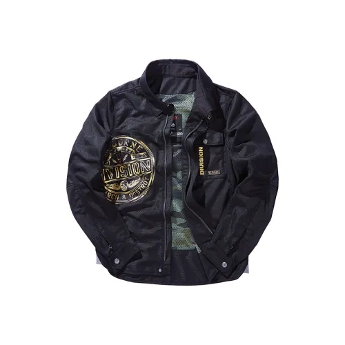 Duhan Windproof Motorcycle Khakic Stand up Collar Jacket Men