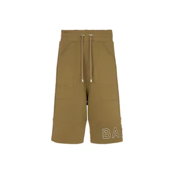 BALMAIN Logo print Organic cotton Shorts