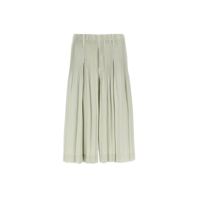 Homme Plissé Issey Miyake Casual Pants Men's Green-0
