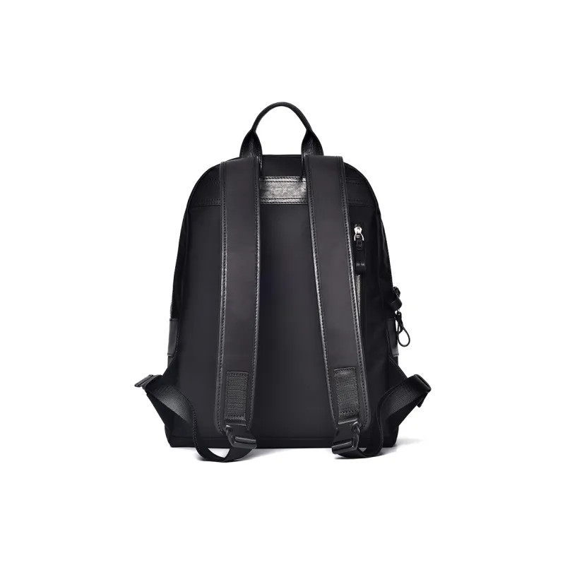 Bullrun Fabric With Cow Leather Backpack Men's Black-2
